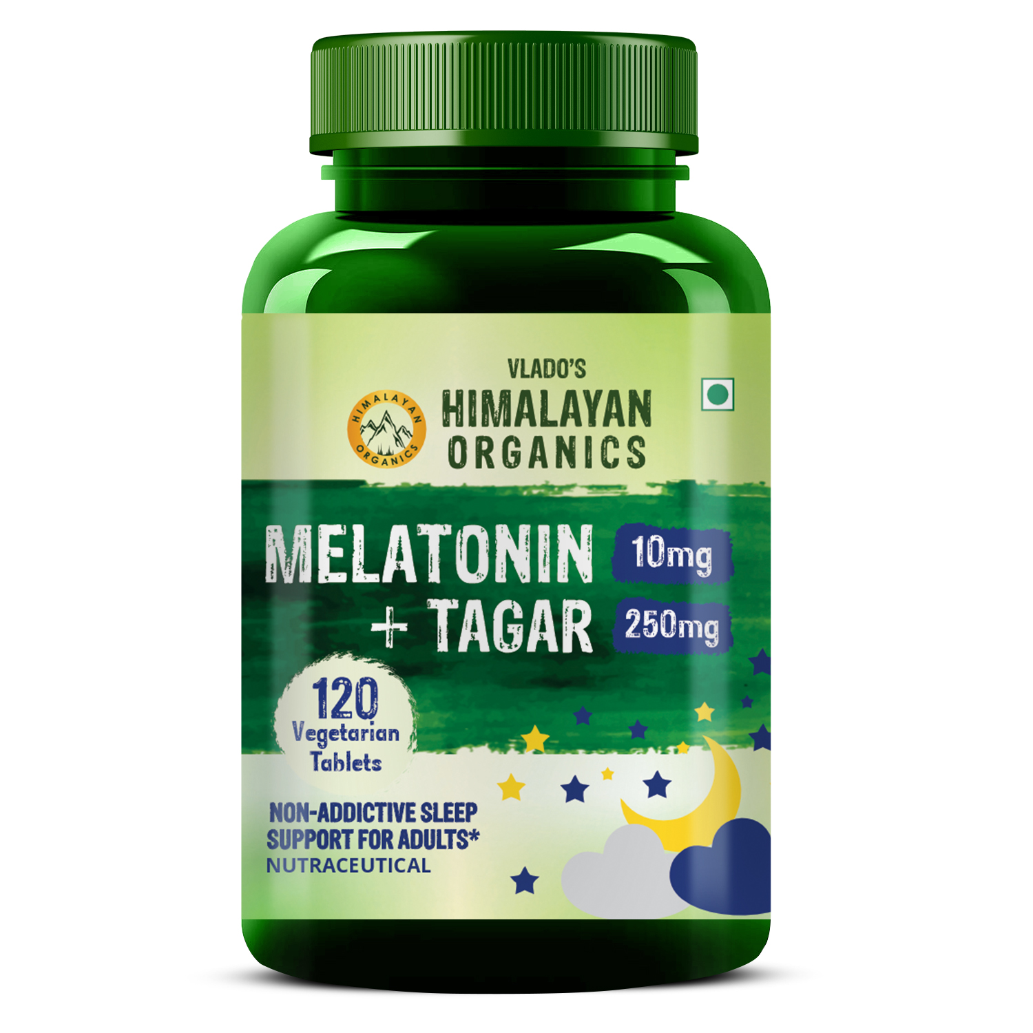 Vlado’s Himalayan Organics Melatonin 10mg + Tagar 250mg - Potent Sleep ...