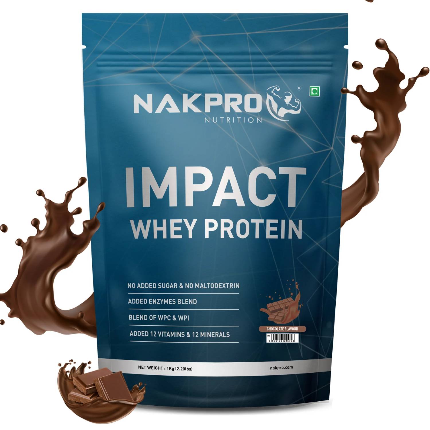 Nakpro Impact Whey Protein 1 Kg 2 2 Lb Chocolate NUTRABAY 