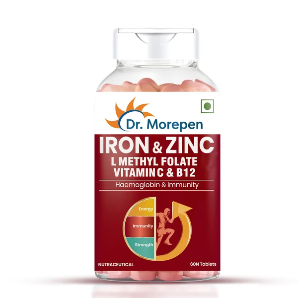 Dr. Morepen Iron & Zinc Tablets with Vitamin C & B12