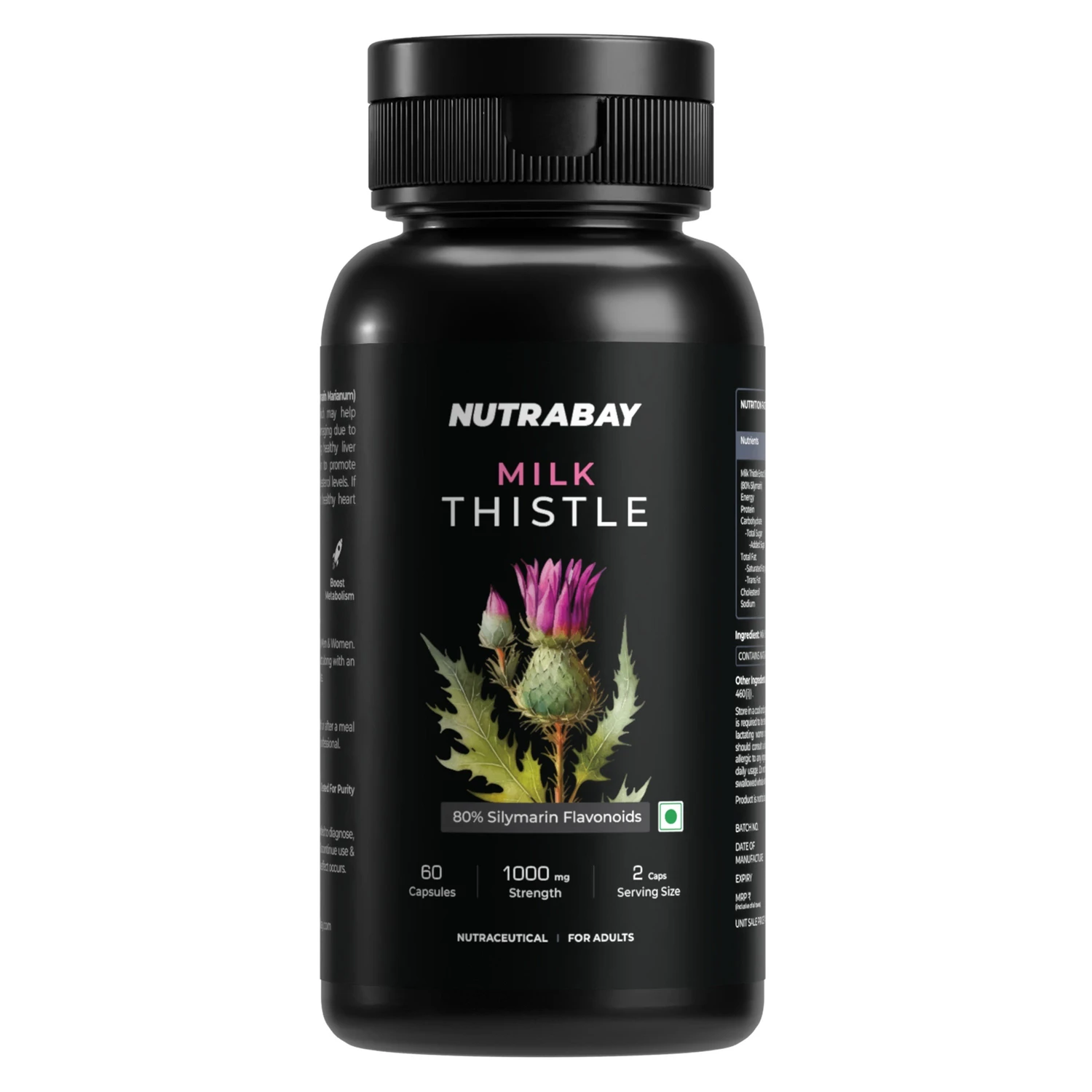 Nutrabay Wellness Milk Thistle Extract (Silymarin Marianum) 1000mg