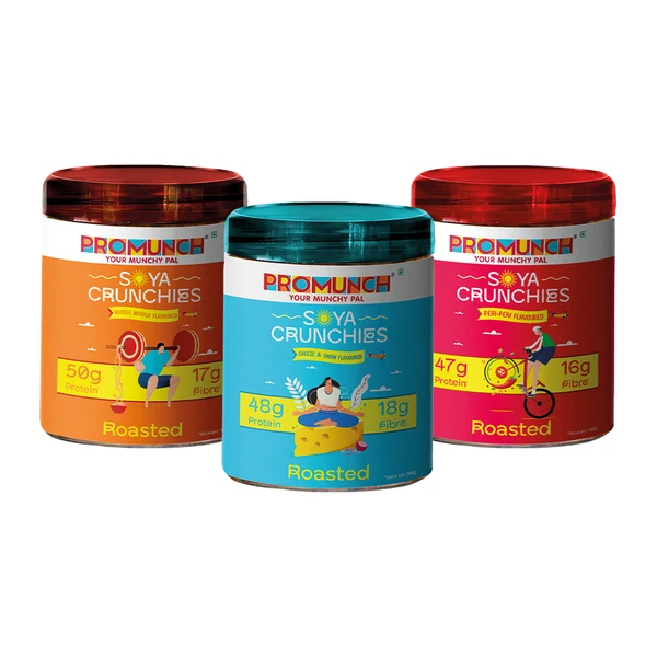 promunch-roasted-soya-snack-cheese-onion-peri-peri-and-noodle-masala-150-gm-each