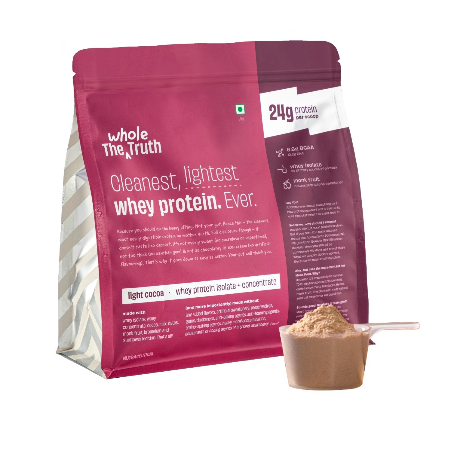 The Whole Truth Whey Protein Isolate + Concentrate