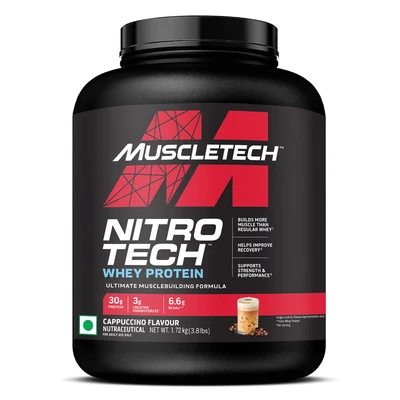 MuscleTech NitroTech Whey Protein - 1.72 kg (3.7 lb), Cappuccino product pack