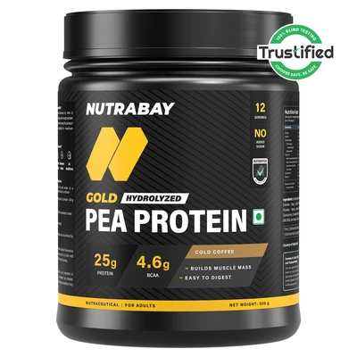 Nutrabay Gold Pea Protein - 500 g (1.1 lb), Cold Coffee product pack
