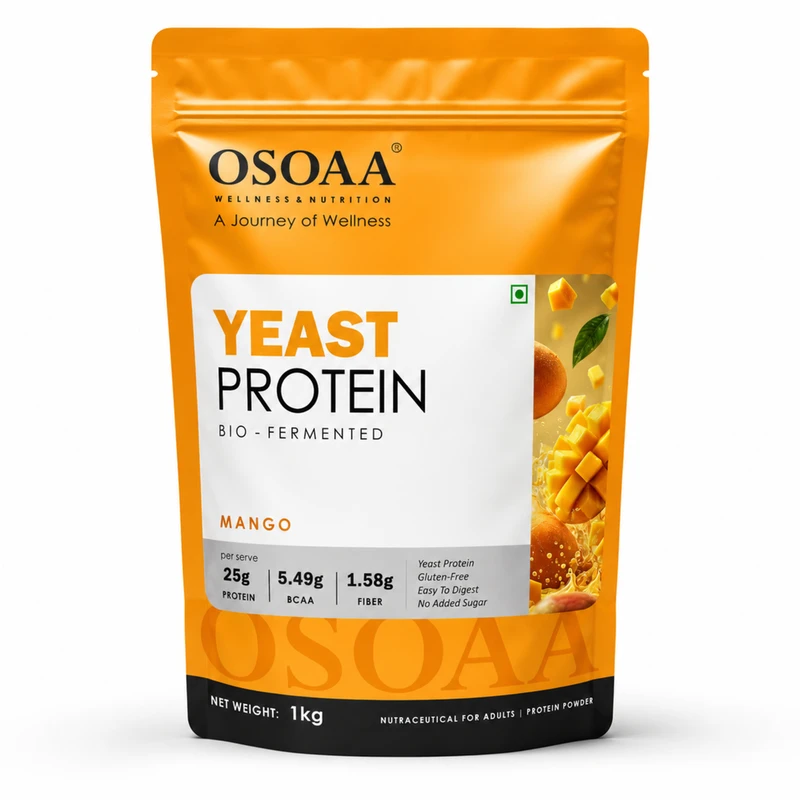 OSOAA Bio-Fermented Yeast Protein Powder | 25g Protein, 5.49g BCAA per ...