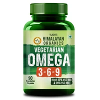 Vlado's Himalayan Organics Omega 3 6 9-2000mg/serving I Vegetarian Omega 3 I Source From Flax Seed I Support Muscle,bone,heart & Skin - No Fish Burps Oil Used Capsules For Men & Women
