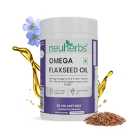 Neuherbs Omega Flaxseed Oil 1000mg | Supports Heart, Joint & Skin Health