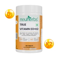 Neuherbs True Vitamin D3 + K2 | Supports Bone Strength, Immunity & Heart Health