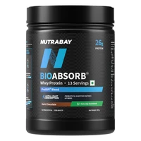 Nutrabay BioAbsorb™ Whey Protein Powder | Clinically Tested 54% Better Protein Absorption | 26g Protein/Scoop | India's 1st Protein with ProDiFi™ for No Bloating | No Added Sugar