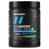 Nutrabay BioAbsorb™ Whey Protein Powder | Clinically Tested 54% Better Protein Absorption | 26g Protein/Scoop | India's 1st Protein with ProDiFi™ for No Bloating | No Added Sugar