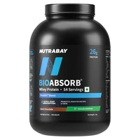 Nutrabay BioAbsorb™ Whey Protein Powder | Clinically Tested 54% Better Protein Absorption | 26g Protein/Scoop | India's 1st Protein with ProDiFi™ for No Bloating | No Added Sugar