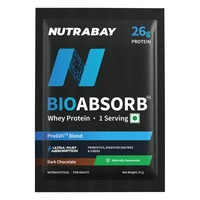 Nutrabay BioAbsorb™ Whey Protein Powder | Clinically Tested 54% Better Protein Absorption | 26g Protein/Scoop | India's 1st Protein with ProDiFi™ for No Bloating | No Added Sugar