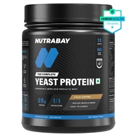 Nutrabay Fermented Yeast Protein Powder | 25g Protein, 6.7g Bcaa | 9 Eaas | Pdcaas 1 | Gut Friendly | Superior Muscle Growth | Higher Absorption | Sugar, Lactose & Soy Free
