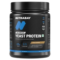 Nutrabay Fermented Yeast Protein Powder | 25g Protein, 6.7g Bcaa | 9 Eaas | Pdcaas 1 | Gut Friendly | Superior Muscle Growth | Higher Absorption | Sugar, Lactose & Soy Free