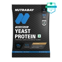 Nutrabay Fermented Yeast Protein Powder | 25g Protein, 6.7g Bcaa | 9 Eaas | Pdcaas 1 | Gut Friendly | Superior Muscle Growth | Higher Absorption | Sugar, Lactose & Soy Free