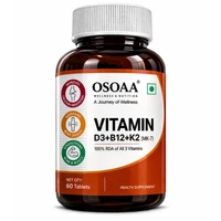 OSOAA Vitamin D3 K2 MK7 Tablets | Plant Based Lichen Source 600 IU Vitamin D