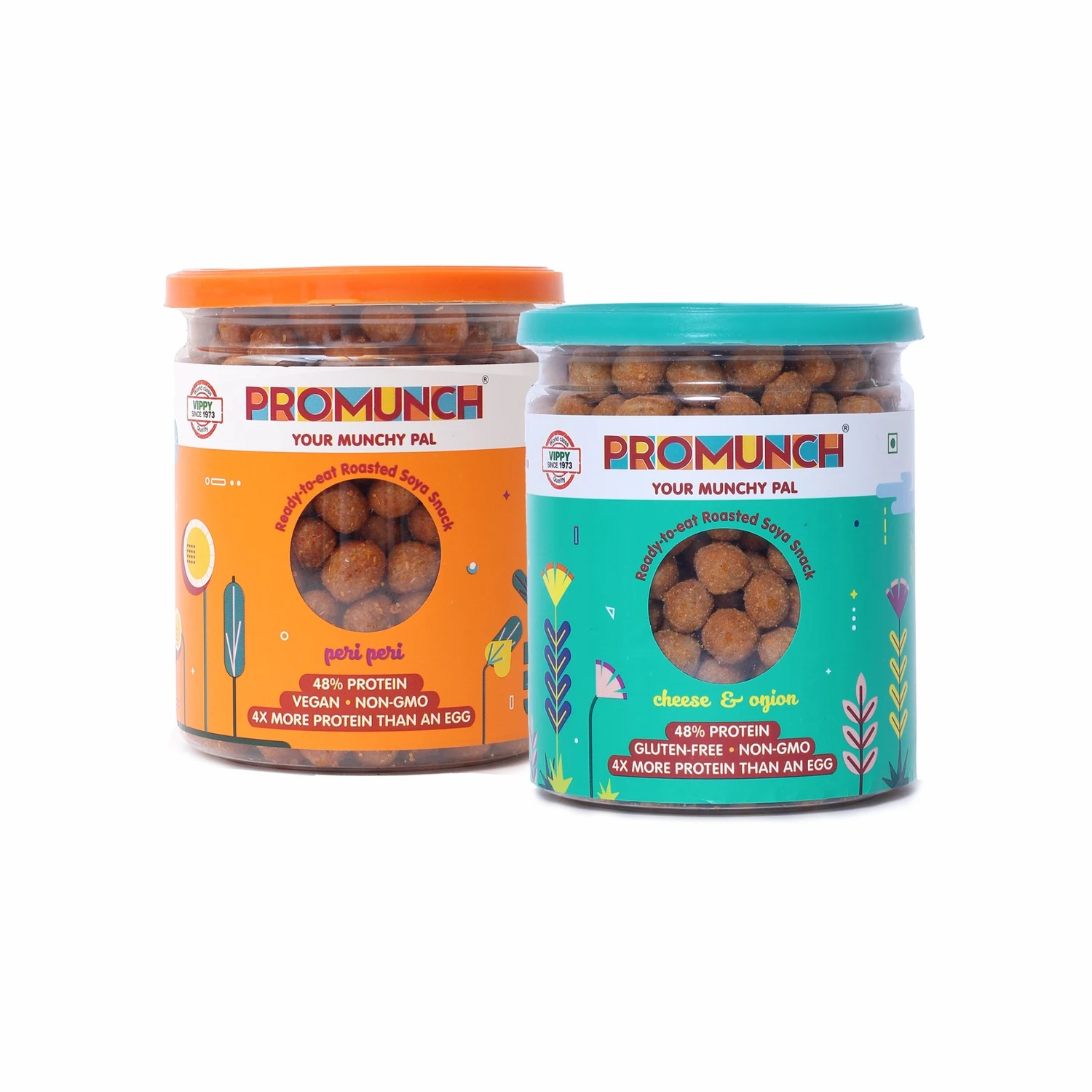 promunch-roasted-soya-snack-peri-peri-and-cheese-onion-150gm-each